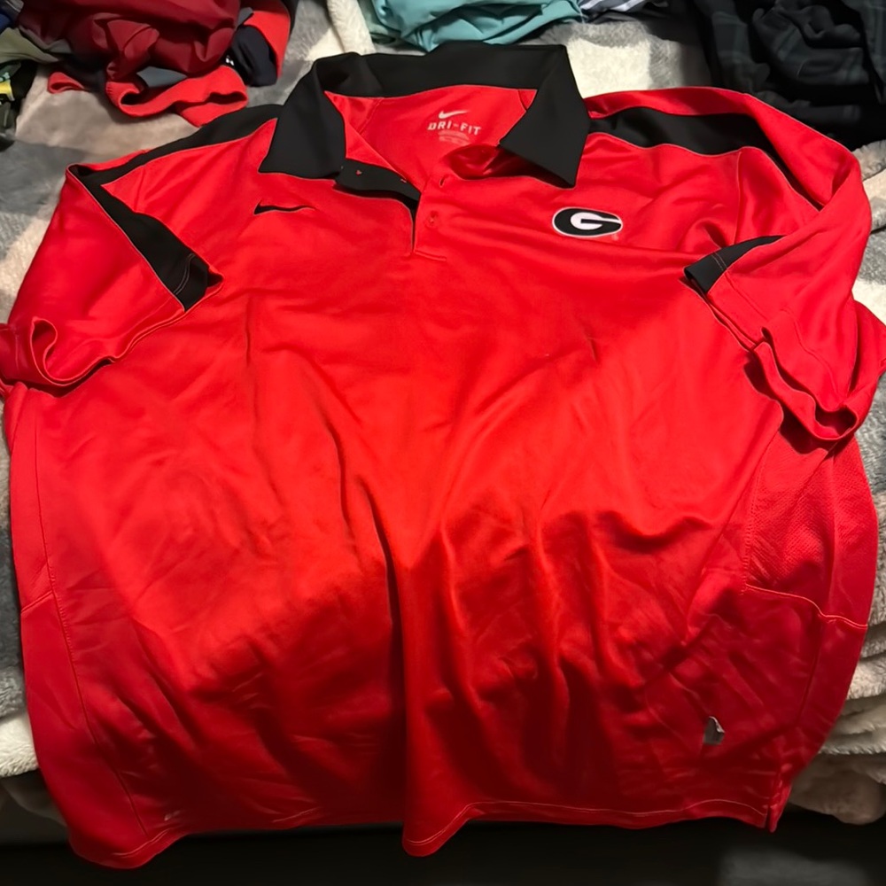 Nike UGA Dri-FIT Red and Black sideline Polo